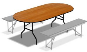 Стол складной овальный ОС "Дельта" ― Офисная мебель по низким ценам