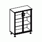 Шкаф со стеклом  ― Офисная мебель по низким ценам