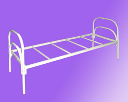 Кровать металлическая 1-но ярусная спинки маталлические ― Офисная мебель по низким ценам