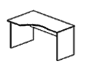 Стол криволинейный(левый) ― Офисная мебель по низким ценам