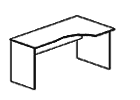 Стол криволинейный(прав)  ― Офисная мебель по низким ценам
