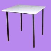 Стол на металлокаркасе пластиковый обеденный (каркас профильная труба 25х25) (1) ― Офисная мебель по низким ценам