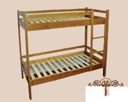 Кровать двухъярусная из массива сосны ― Офисная мебель по низким ценам