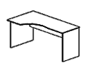 Стол криволинейный(левый)  ― Офисная мебель по низким ценам